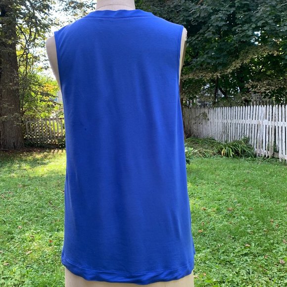 Cobalt Blue Low-neck Camisole, No Labels - Picture 6 of 9